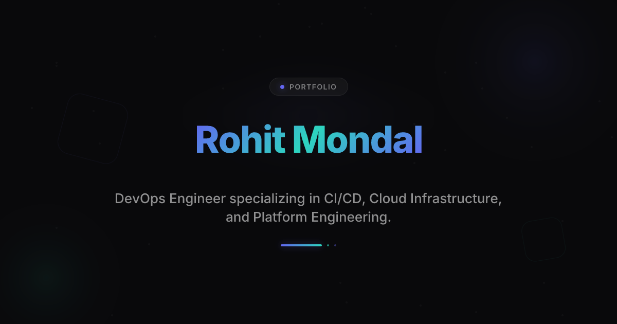 Rohit Mondal — DevOps Engineer